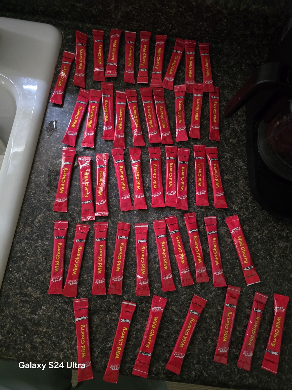 Skittles Wild Cherry Candy Packets - Red. 47 Packs